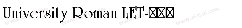 University Roman LET字体转换